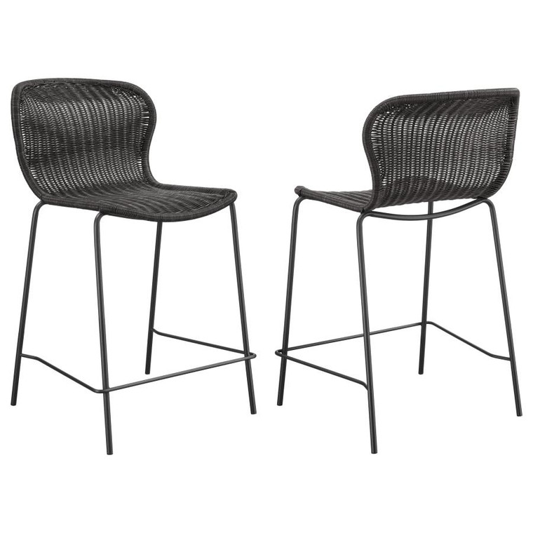 McKinley Upholstered Counter Height Stools with Footrest