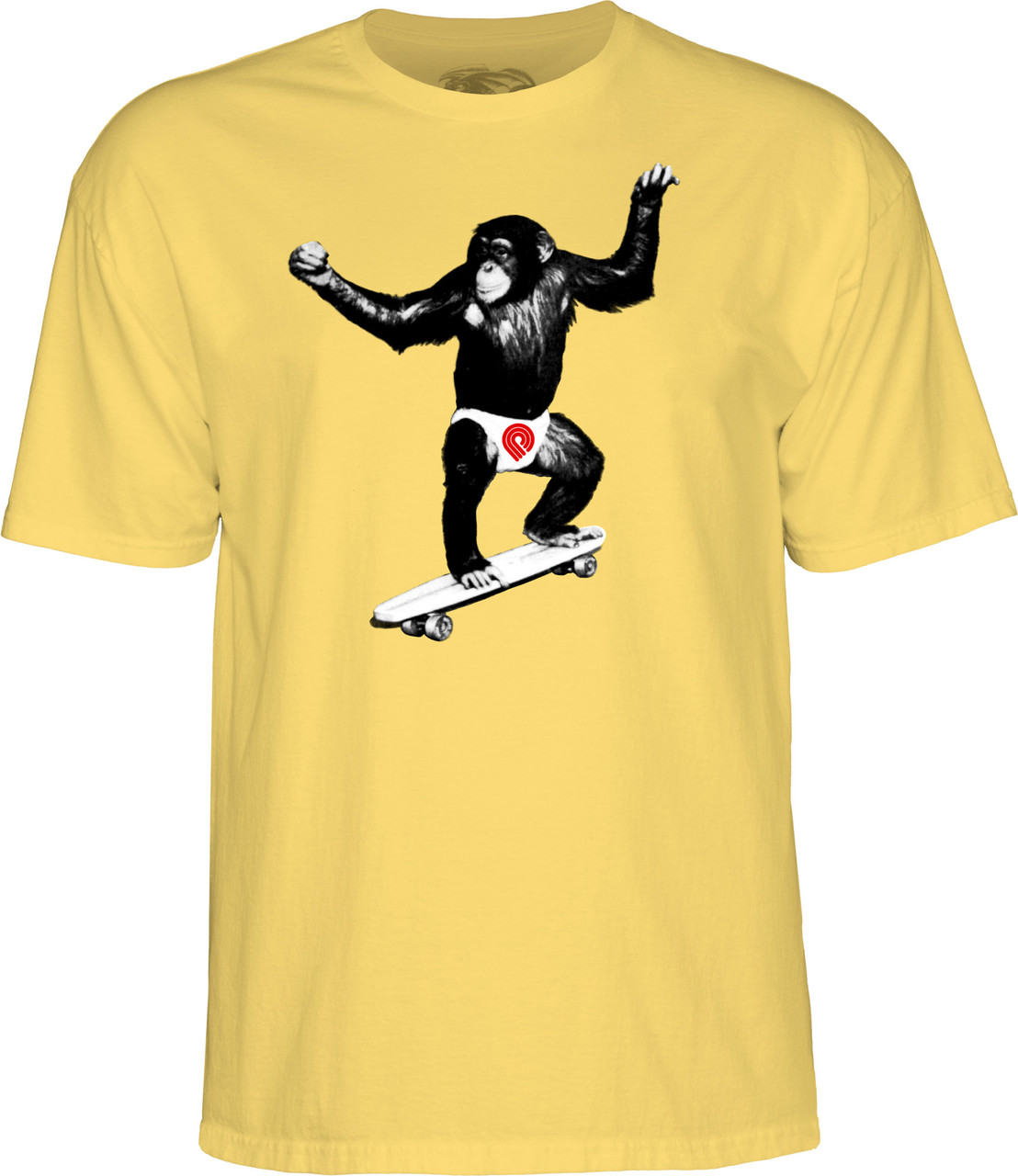 Powell Peralta Skate Chimp T-Shirt CORNSILK