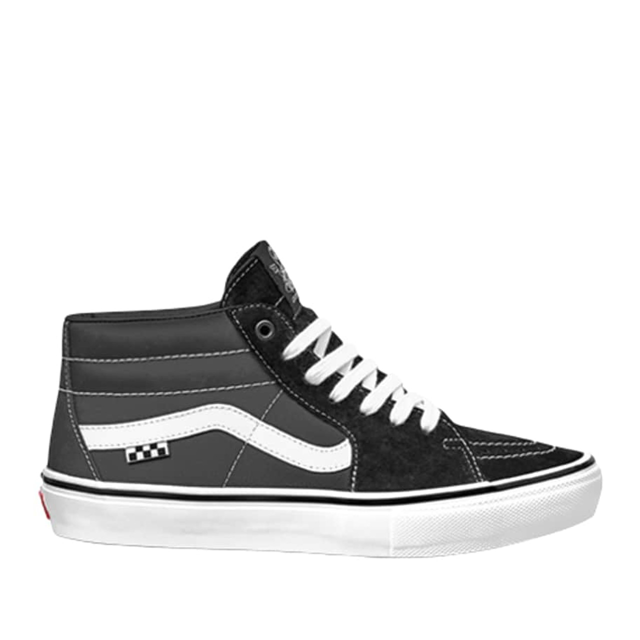 vans leather black and white