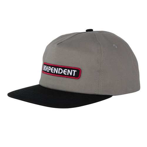 INDEPENDENT B/C Groundwork Snapback Mid Profile Hat Grey/Black