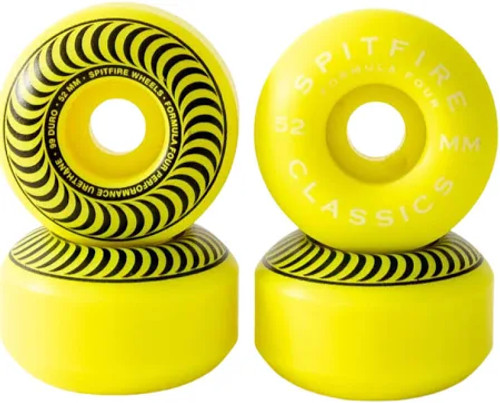 SPITFIRE 52MM F4 CHROMA CLASSIC YELLOW 99A WHEELS (SET)