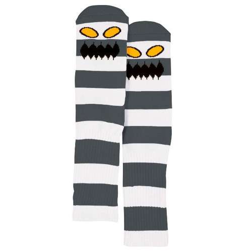 TOY MACHINE MONSTER BIG STRIPE SOCKS GREY