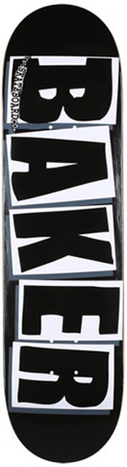 BAKER 8.0" TEAM BRAND LOGO BLACK/WHITE DECK