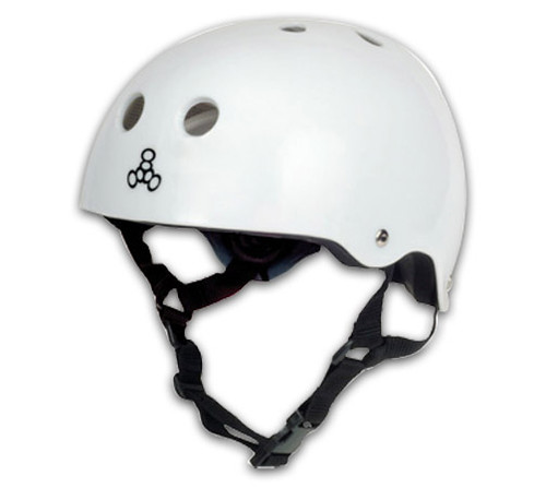 TRIPLE 8 HELMET BRAINSAVER WHITE RUBBER (Medium)