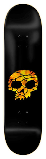 ZERO TEAM SINGLE SKULL STAINED GLASS DECK 8.25