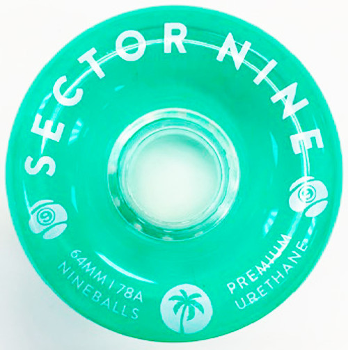 SECTOR 9 NINEBALLS GREEN 64MM 78A WHEELS  (Set of 4)