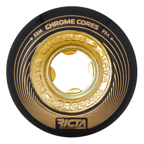 RICTA 53mm Chrome Core Black Gold 99a Wheels  (SET)