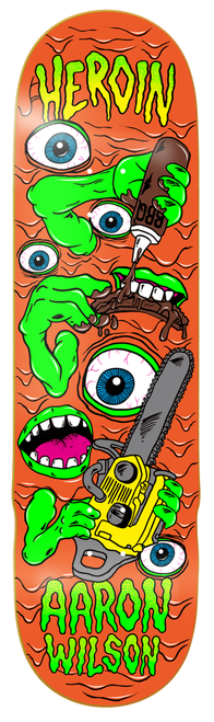 HEROIN AARON WILSON MUTATE OR DIE DECK 8.5 HEROIN AARON WILSON MUTATE OR DIE DECK 8.5