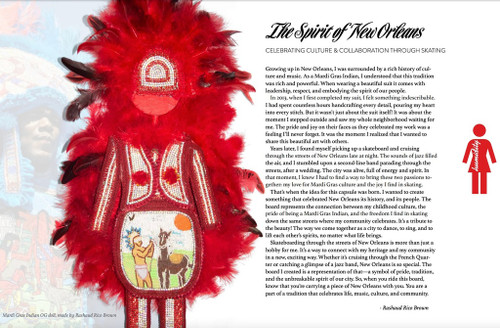 GIRL GIRL X HUMIDITY X RASHAUD RICO BROWN SPIRIT OF NEW ORLEANS DECK 8.25