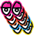 KROOKED EYES DIECUT SM STICKER