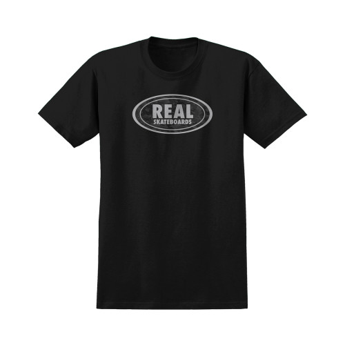 トップス REAL SKATEBOARDS Print Tee 401-RL-CP-TEE-OVAL-BLACK-