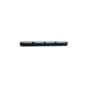 Premium-Line Category 6 24port Unshielded Patch Panel, Dual Type IDC, Black Premium-Line Category 6 24port Unshielded Patch Panel, Dual Type IDC, Black