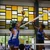 197cm wide multi sport digital scoreboard wall mounted in high school gym