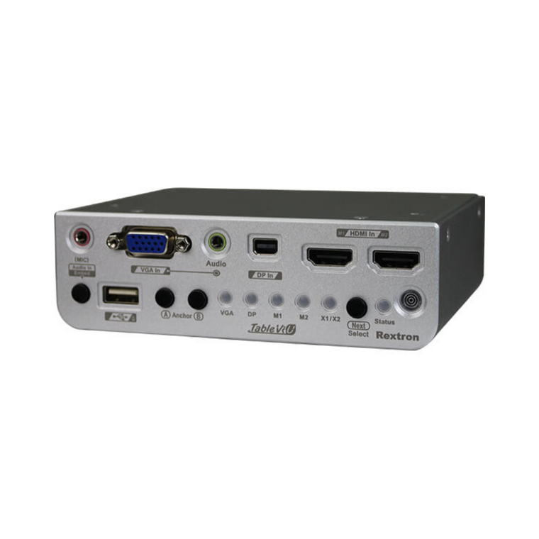 Rextron Table Box 4K Multi-Format Video Extender Transmitter With 6 Ports Switch, HDMI, DisplayPort, VGA, Audio, IR, Serial, USB, 100M (HDBaseT)