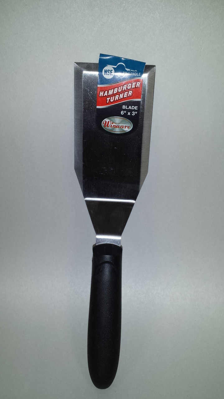 It is a turner.  Blade is 6" x 3".  Offset Hamburger Turner, Black PP Handle