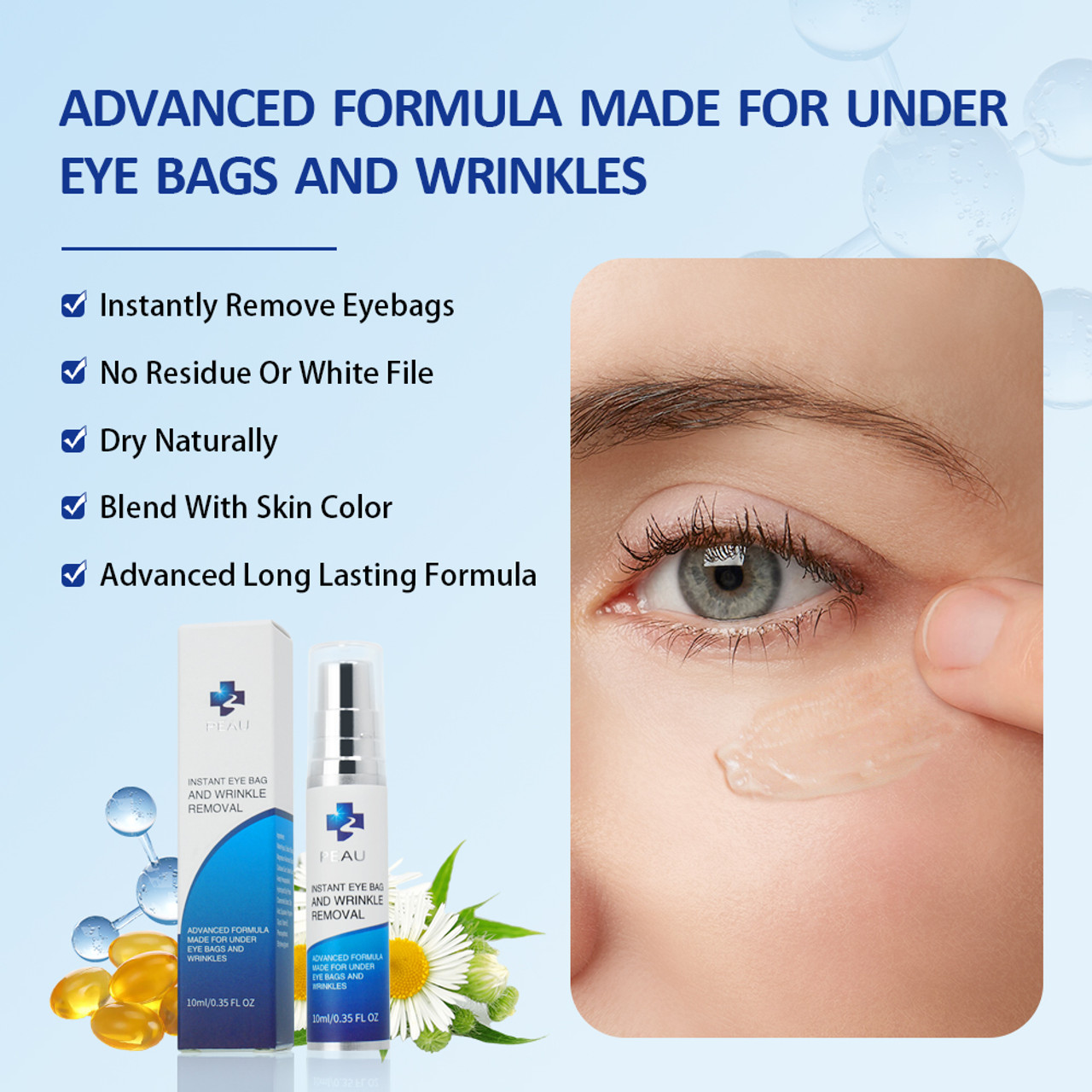 Rapid Reduction Eye Cream Under-Eye Bags Treatment Instant Results  Depuffing Eye Cream Fights Wrinkles and Fine Lines Reduces Appearance of  Dark Circles