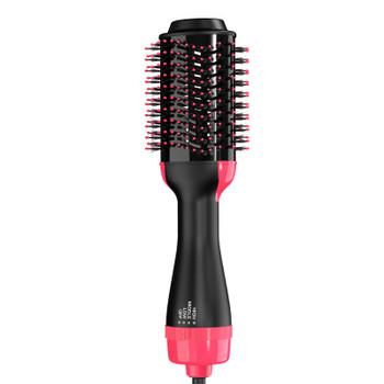 One-Step Volumizer Enhanced Hair Dryer and Hot Air Brush | Now with Improved Motor (Black and Pink))