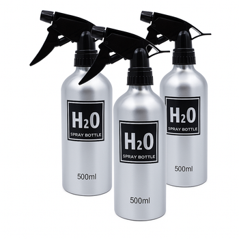 Professional Barber 500 ml Spray Bottle – Heavy-Duty Refillable Sprayer for Water, Aftershave & Disinfectant | Salon  and Barbershop [3 Bottles SILVER]