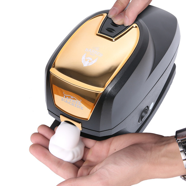 Professional Hot Lather Machine for Shaving Large Capacity Electric Foaming Machine Shaving Foam Machine for Home Salon Barber Shop, Black Gold