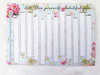Shabby Cottage Wall Planner - A3
