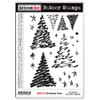 Darkroom Door Rubber Stamp Set - Christmas Trees