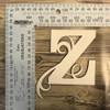 Capital Letter with swirl "Z" -Chipboard