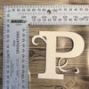 Capital Letter with swirl "P" -Chipboard