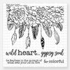 Picket Fence Studios Stamp - Wild Heart