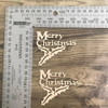 "Merry Christmas" set of two -Chipboard