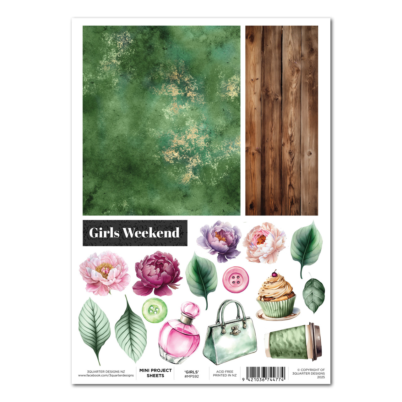 3Quarter Designs Girls Mini Project Sheet