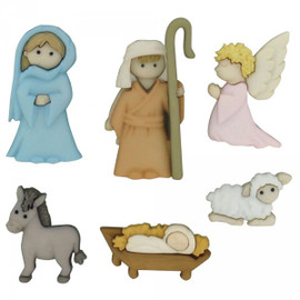 Dress it up Nativity Buttons