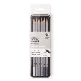 Winsor Newton Graphic Pencil Tin set 6