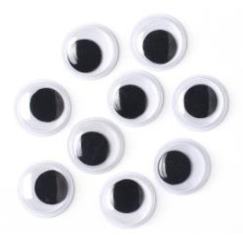 Paste-On Wiggle Eyes 15mm 8/Pkg Black