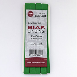 Essential Bias Binding Poly/Cotton 10mmx4m Emerald