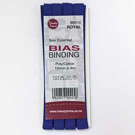 Sew Essential Bias Binding Poly/Cotton 10mmx4m Royal