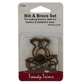 Trendy Trim Bib & Brace Bronze Set 1 Pair