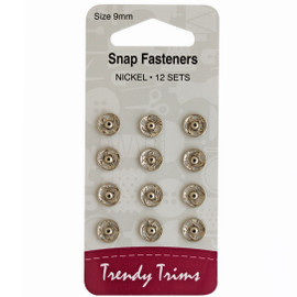 Trendy Trims Snap Fasteners 7mm Silver