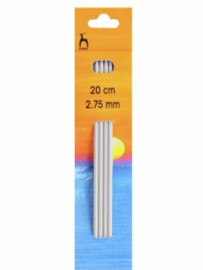 Pony Aluminum Double Point Needles  20cm  2.75mm