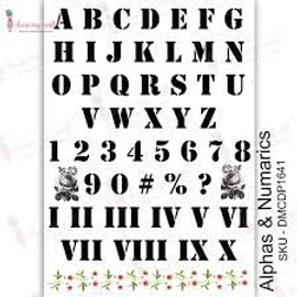 Craft Transfer Sheet A4 - Alphas & Numerics