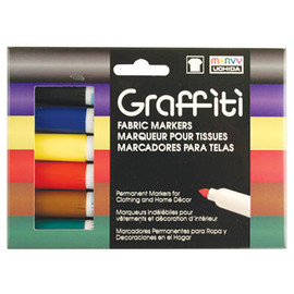 Graffiti Fabric Markers Primary Set