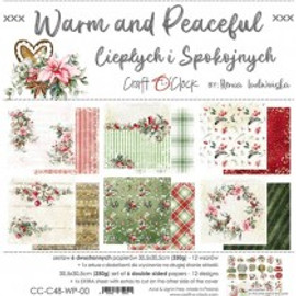 Craft O Clock Scrapbooking Paper Pack Warm and Peaceful 12x12