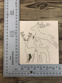 Reindeer Set of three -Chipboard