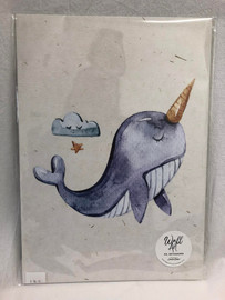 Narwhal Wall Art A3