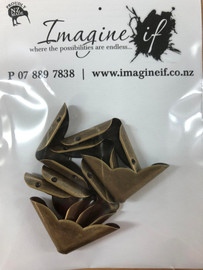 Imagine If Book corners 2 - Small old gold pack of 8