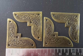 Large Antique Gold Ornate Corners Set of 4