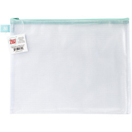 Avery Elle Zippered Vinyl Mesh Pouch