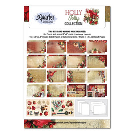 3Quarter Designs Holly Jolly 6x4 Card Pack 3Quarter Designs Holly Jolly 6x4 Card Pack