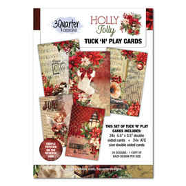 3Quarter Designs Holly Jolly Tuck 'n' Play Cards 3Quarter Designs Holly Jolly Tuck 'n' Play Cards