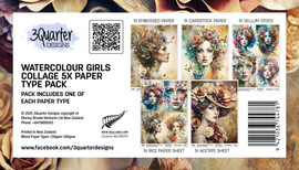 3 Quarter Designs Collage Pack " Watercolour Girls" 3 Quarter Designs Collage Pack " Watercolour Girls"