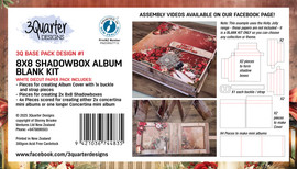 3 Quarter Designs Blank Kit 8x8 Shadow Box Album 3 Quarter Designs Blank Kit 8x8 Shadow Box Album